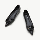 C Buckle Pointed Toe Flats (Aida) (SALE)