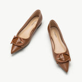 C Buckle Pointed Toe Flats (Aida) (SALE)