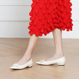 C Buckle Pointed Toe Flats (Aida) (SALE)