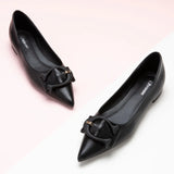 C Buckle Pointed Toe Flats (Aida) (SALE)