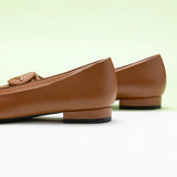 C Buckle Pointed Toe Flats (Aida) (SALE)