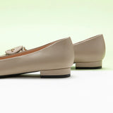 C Buckle Pointed Toe Flats (Aida) (SALE)