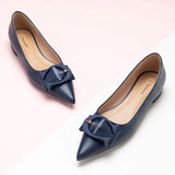C Buckle Pointed Toe Flats (Aida) (SALE)