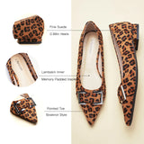 Metal Buckle Pointed Toe Flats (Aida)