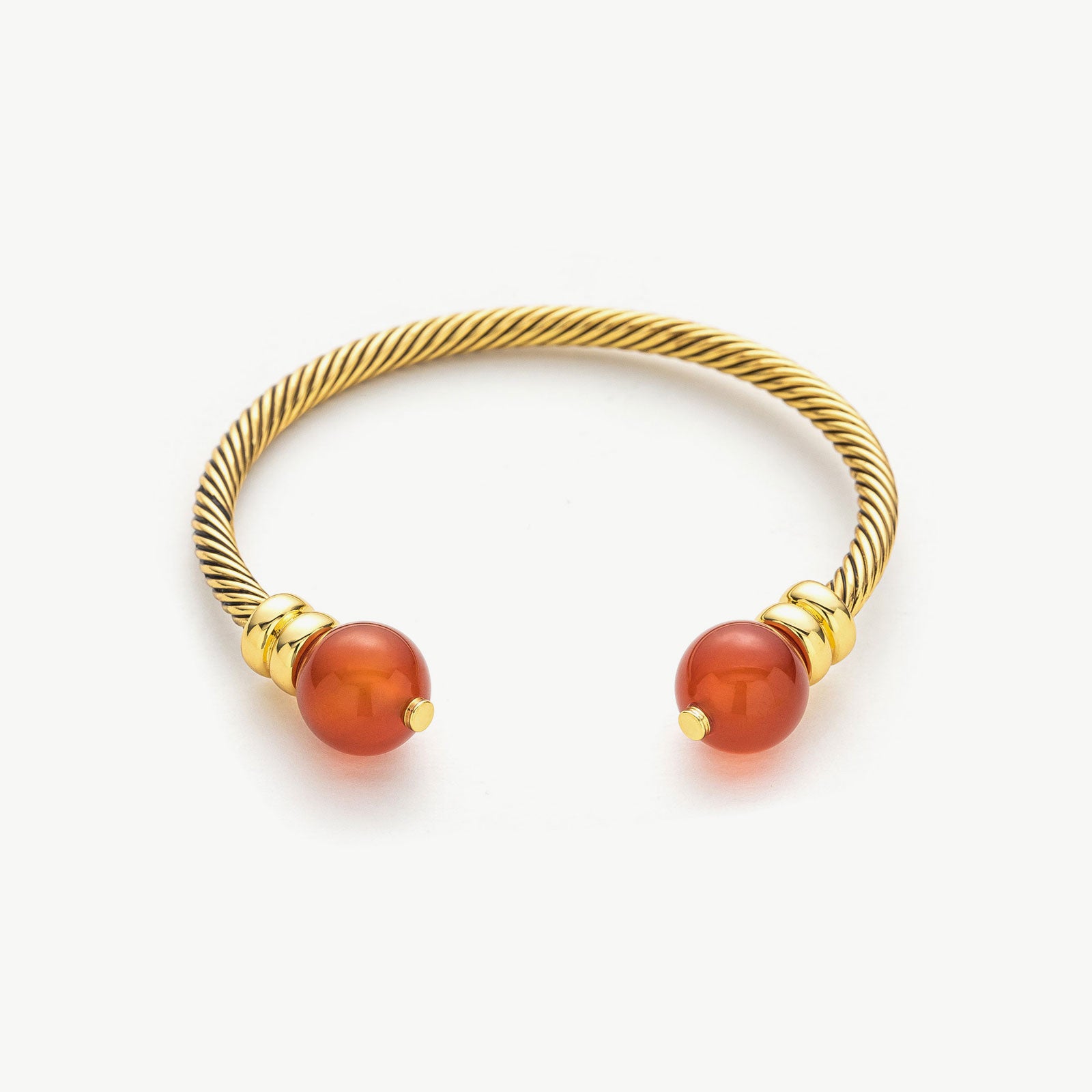 Agate Bracelet in Gold with Red Gemstones, exuding timeless elegance with a vintage-inspired design, this bracelet features rich red agate gemstones set in a delicate gold setting for a luxurious and refined accessory