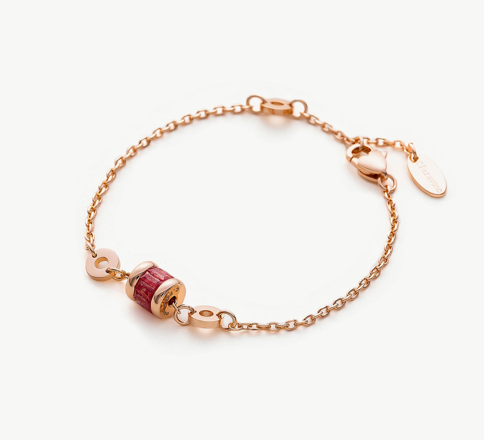 Vintage Agate Bracelet in Rose Gold and Red, exuding romantic radiance with the warm tones of rose gold and the vibrant elegance of red agate gemstones, this bracelet is a perfect expression of love and sophistication