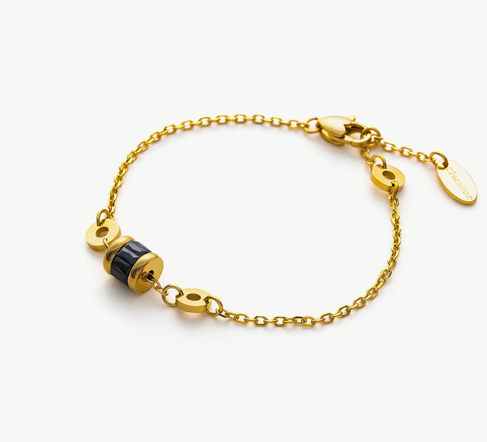 Agate Bracelet with Gold and Black, embracing with a touch of luxe, this bracelet combines the richness of gold and the timeless beauty of black agate gemstones, making it an exquisite addition to your vintage-inspired jewelry collection
