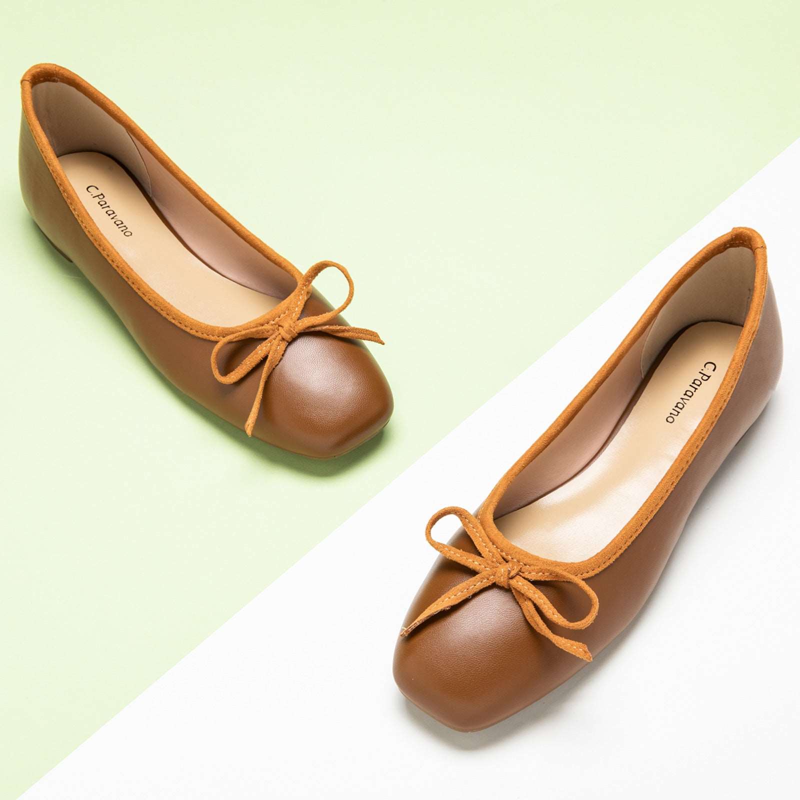 thumbnail image 2 of Women's Bowknot Ballet Flats - Comfortable Square Toe Slip-On Shoes For Everyday Wear 2 of 9