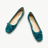 Cap-Toe Ballet Flats (Blue)