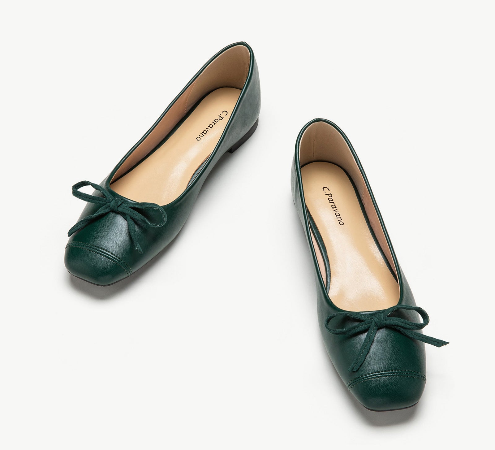 Suede Toe Bowknot Ballet Flats