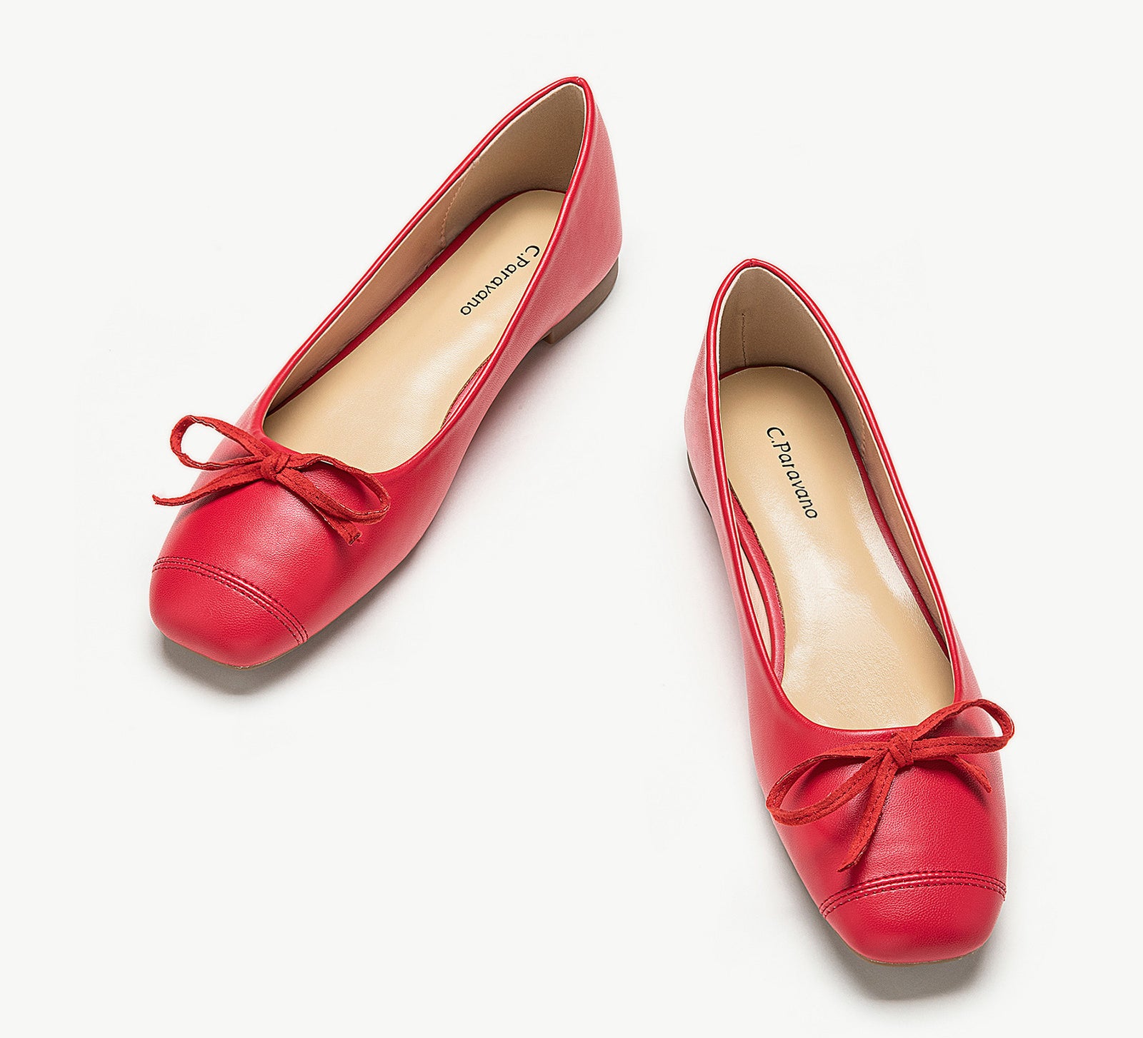 Suede Toe Bowknot Ballet Flats