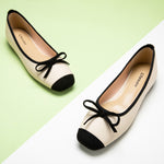 White Suede Ballet Flats with a charming bow detail, offering a fresh and modern addition to your footwear collection.