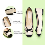 Pearlescent Whites: White Bowknot Ballet Flats in Suede