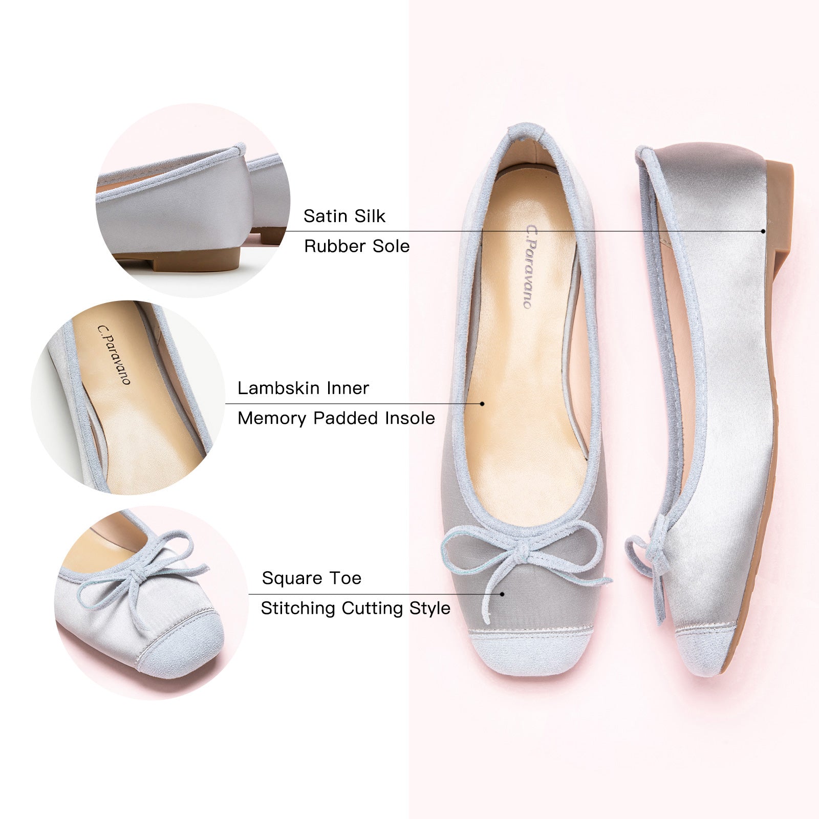 lue Silky Bowknot Ballet Flats, providing a rich and stylish touch to your ensemble