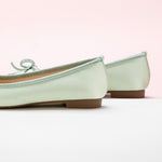 Light Green Silky Bowknot Ballet Flats, a refreshing and chic choice for a modern and playful look
