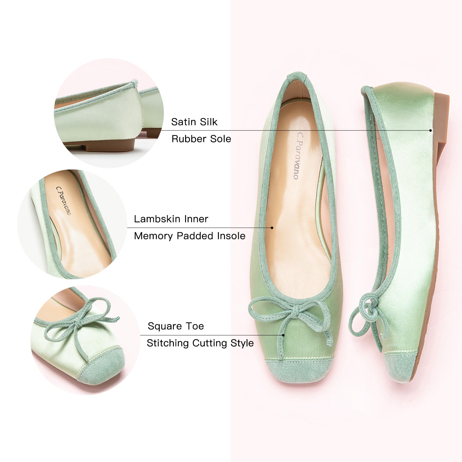 Chaussures Ballerines Bébé Fille Avec Nœud - Premier Pas Semelle Antidérapante Douce 13cm