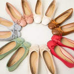 Light Green Ballet Flats with a silky bowknot, a subtle yet charming addition to your shoe collection.