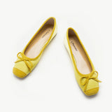 Cap-Toe Silk Ballet Flats (Elena)