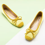 Cap-Toe Silk Ballet Flats (Elena)