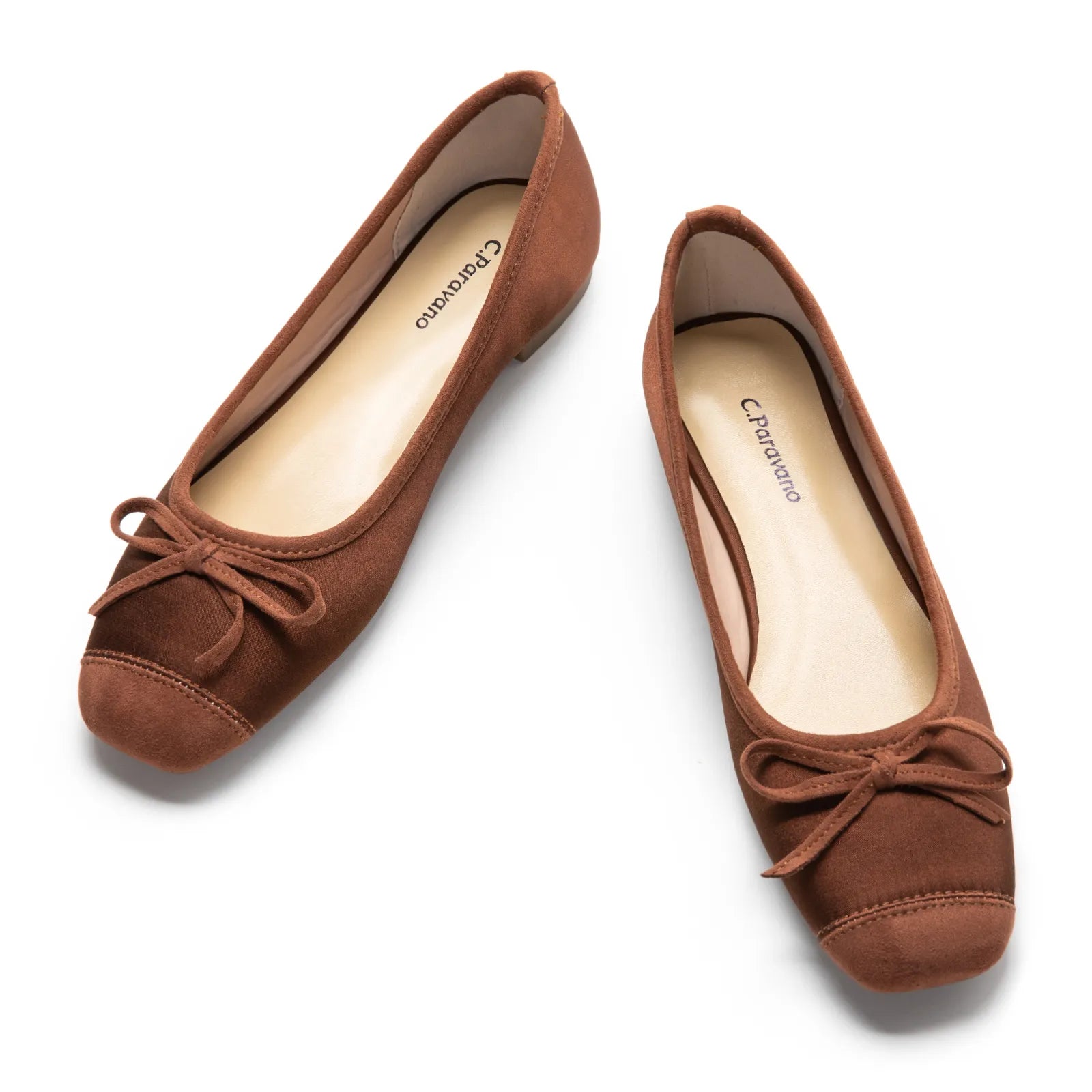 Cap-Toe Silk Ballet Flats (Elena)