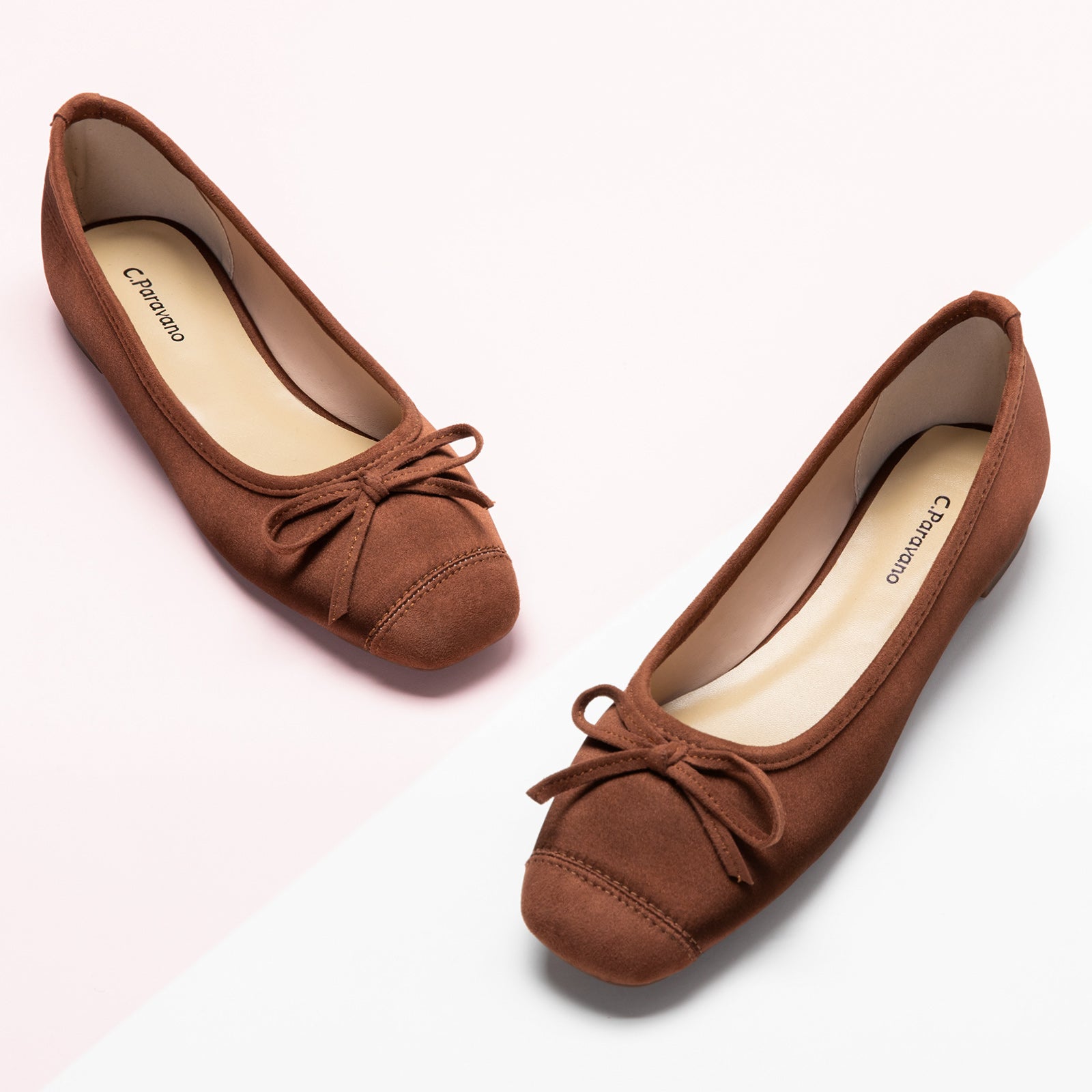 ilky Bowknot Ballet Flats in Brown, featuring a timeless design for a refined and understated look
