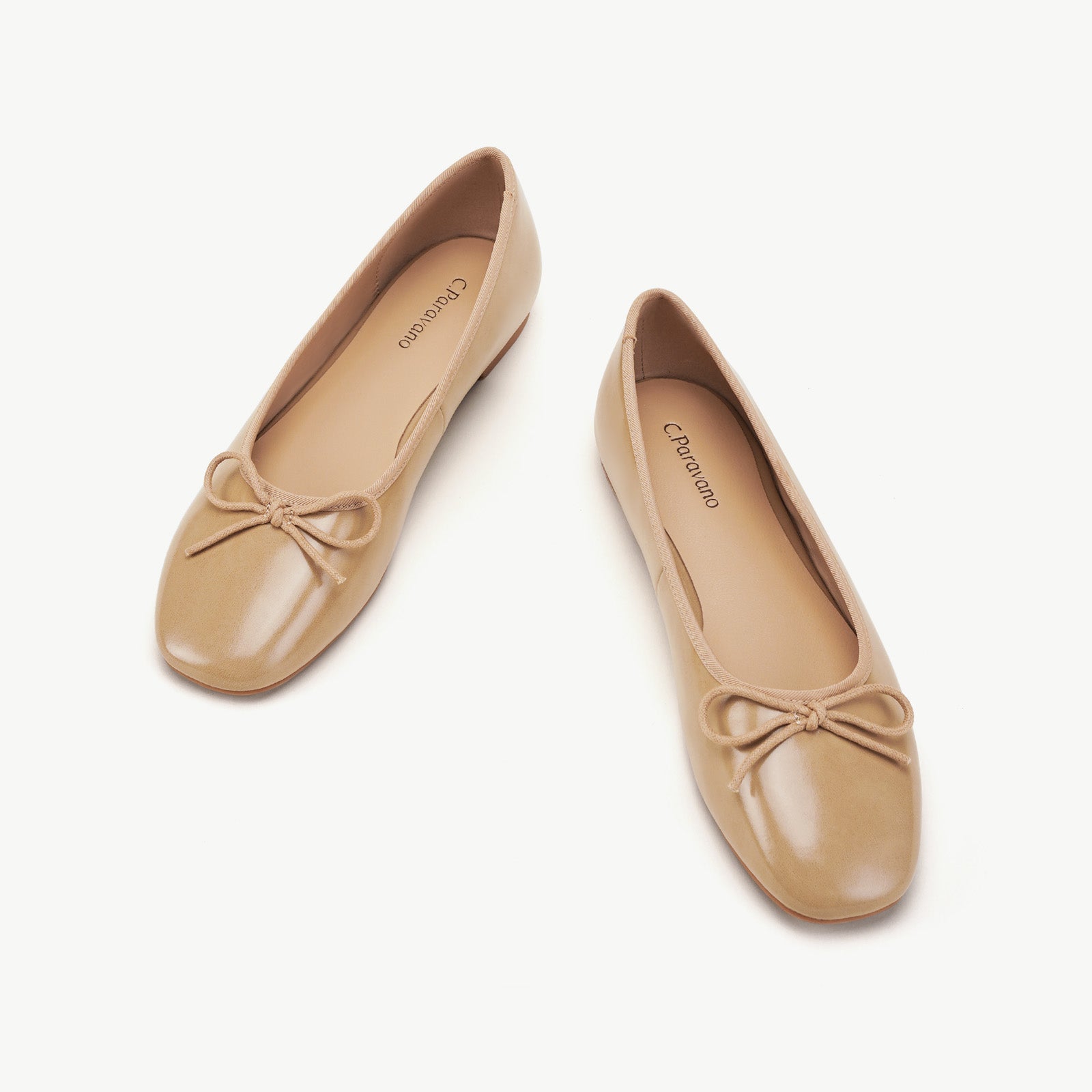 Cap-Toe Silk Ballet Flats (Elena)