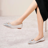 Double Bow Ties Cutout Ballet Flats (Emma)