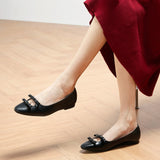 Double Bow Ties Cutout Ballet Flats (Emma)