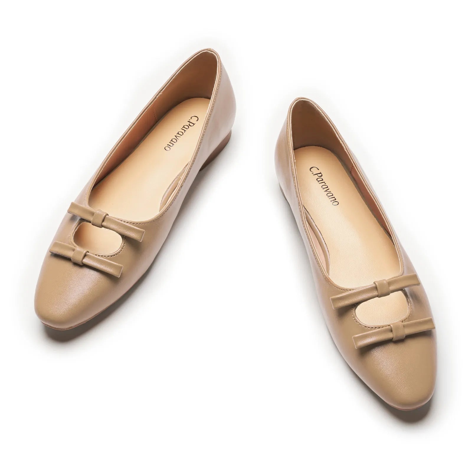 Double Bow Ties Cutout Ballet Flats (Emma)