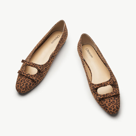 Double Bow Ties Cutout Ballet Flats (Emma)(SALE)