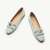 Double Bow Ties Cutout Ballet Flats (Emma)