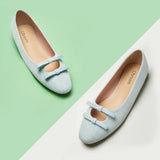 Double Bow Ties Cutout Ballet Flats (Emma)