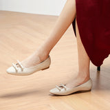 Double Bow Ties Cutout Ballet Flats (Emma)