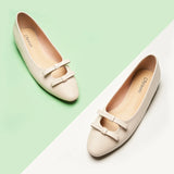 Double Bow Ties Cutout Ballet Flats (Emma)
