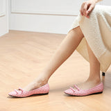 Double Bow Ties Cutout Ballet Flats (Emma)