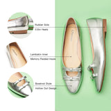 Double Bow Ties Cutout Ballet Flats (Emma)