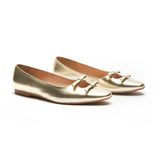 Double Bow Ties Cutout Ballet Flats (Emma)