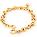 Diamond Heart Chain Bracelet in Gold, an embrace of love and luxury, this bracelet features linked hearts adorned with diamonds, set in a radiant gold chain, making it a meaningful and stylish addition to your jewelry collection