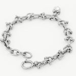 Diamond Heart Chain Bracelet in White Gold, an elegant embrace of love and luxury, this bracelet features linked hearts adorned with diamonds, set in a luminous white gold chain, making it a meaningful and stylish addition to your jewelry collection