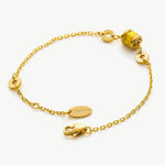 Vintage Agate Bracelet in Gold and Yellow, a sunlit piece that combines the richness of gold with the vibrant elegance of yellow agate gemstones, creating a sophisticated and eye-catching accessory