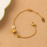  Gold Yellow Agate Bracelet, adorned with yellow gemstones, this bracelet radiates with the captivating glow of yellow agate, adding a touch of radiant beauty to your wrist in a vintage-inspired setting