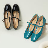 Blue-square-toe-mary-jane-with-crossed-strap