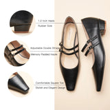 Double-Strap Block Heel (Alva)
