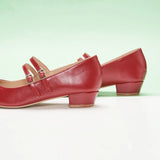 Double-Strap Block Heel (Alva)