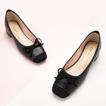 Comfort Meets Elegance - Black Bowknot Low Heels for Any Occasion - A perfect blend of fashion and comfort, these low heels are ideal for day-to-night wear.