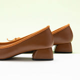 Chic Brown Heels adorned with a Fashionable Bowknot