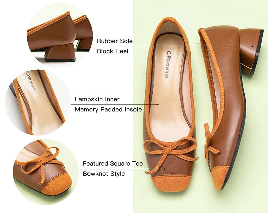 Sleek Low Heel Brown Sandals with a Trendy Bowknot