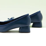 Elegant Navy Heeled Shoes for Ladies