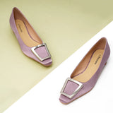 Metal Buckle Satin Low Heel (Lucia)