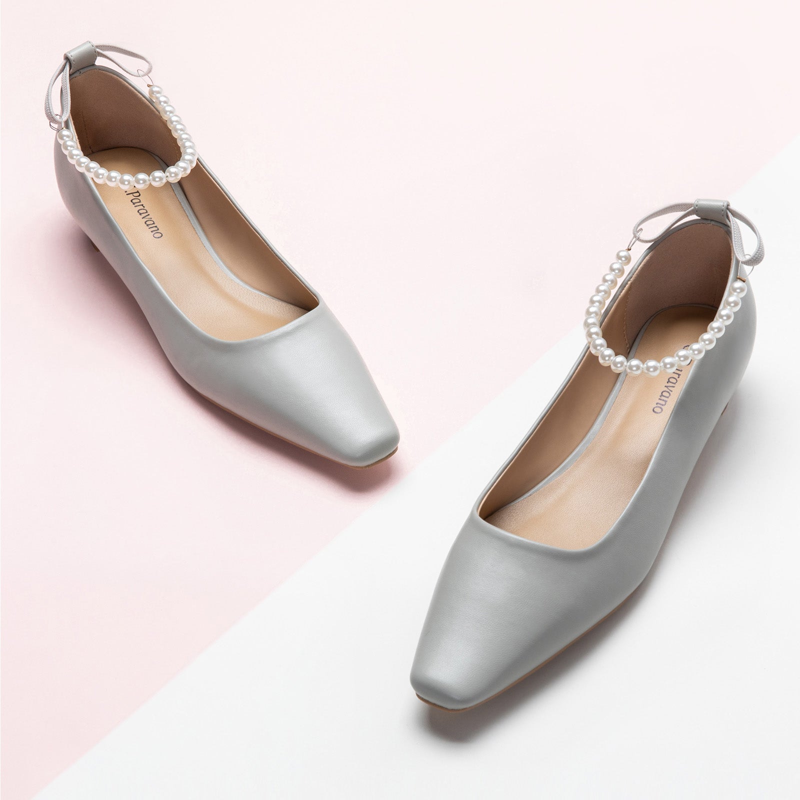 Grey Pearl Straps Low Heel, a versatile and chic choice for adding a touch of urban sophistication to your ensemble